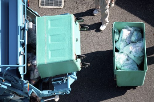 Local rubbish clearance service van parked in West London